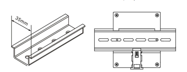 35 mm din rail mounting for DCEM DC Energy Meter