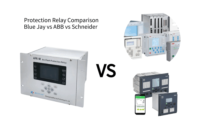 Arc flash Protection relay comparison abb schneider blue jay