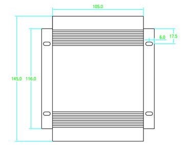 Front view Dimension of AFR-3S Arc Flash Relay