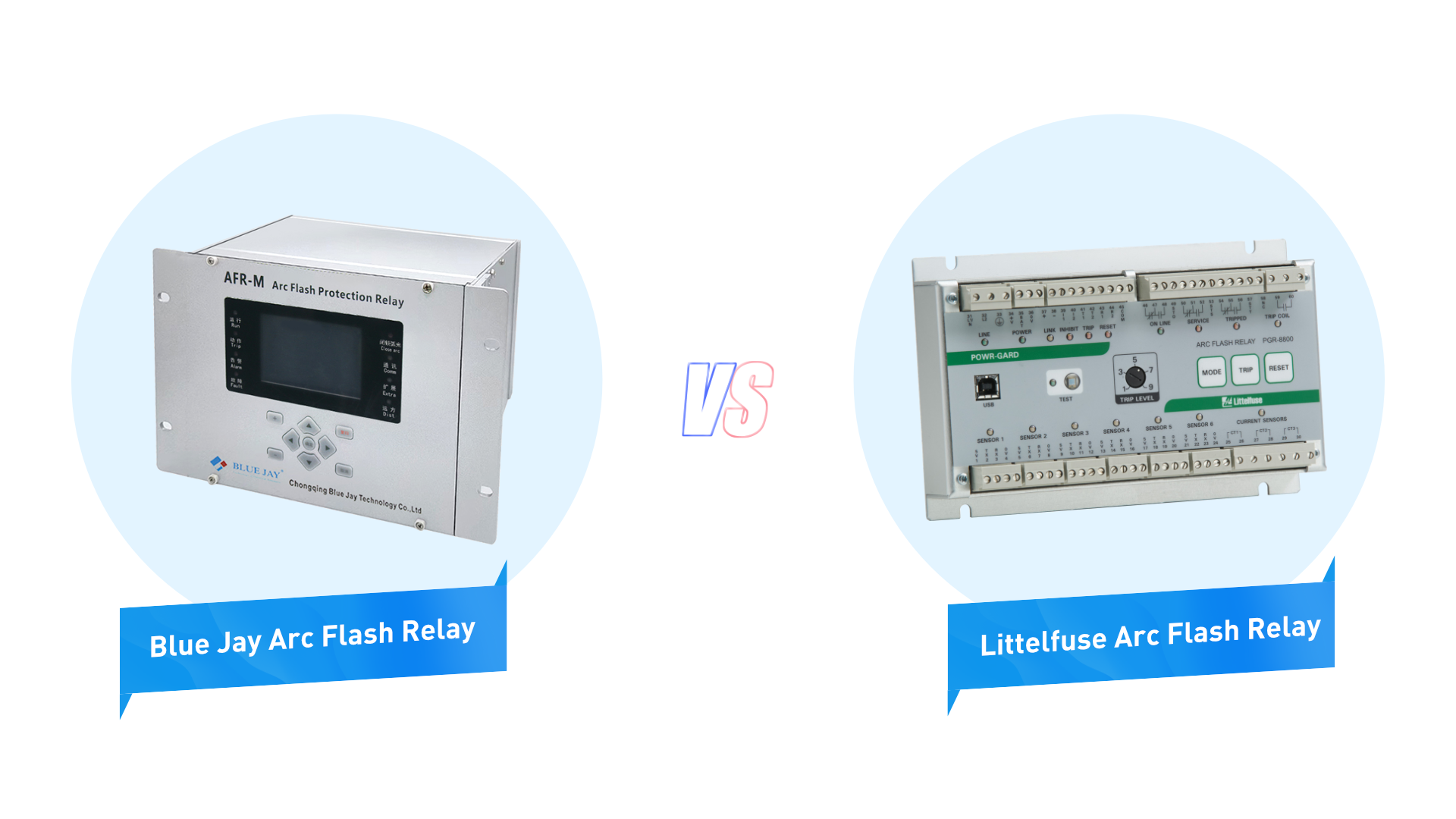 Littelfuse arc flash relay vs Blue Jay arc flash relay
