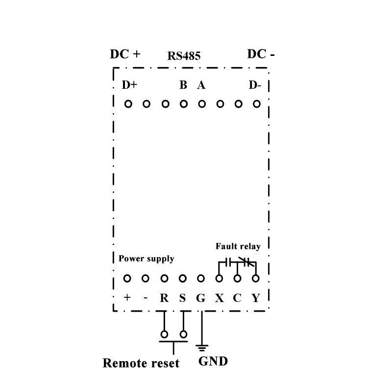 JY1000-AL Isolation Monitoring Device wiring terminal