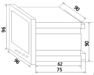 dimension of Motor Protection Unit 