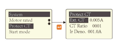 CT ratio setting