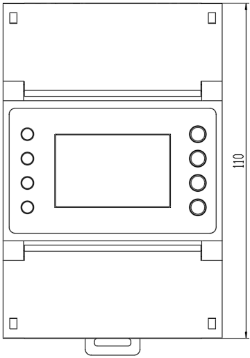 front dimension of APM-4MJ multifunction advanced power meter