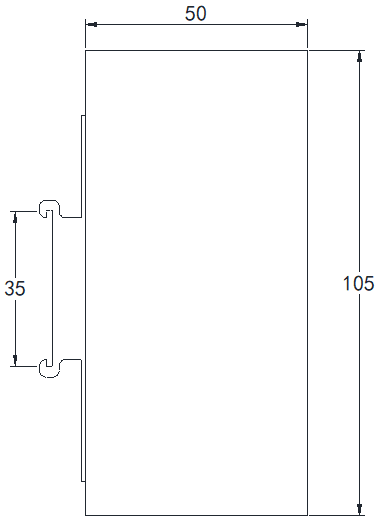side deimension of AFR-4 arc flash detection relay